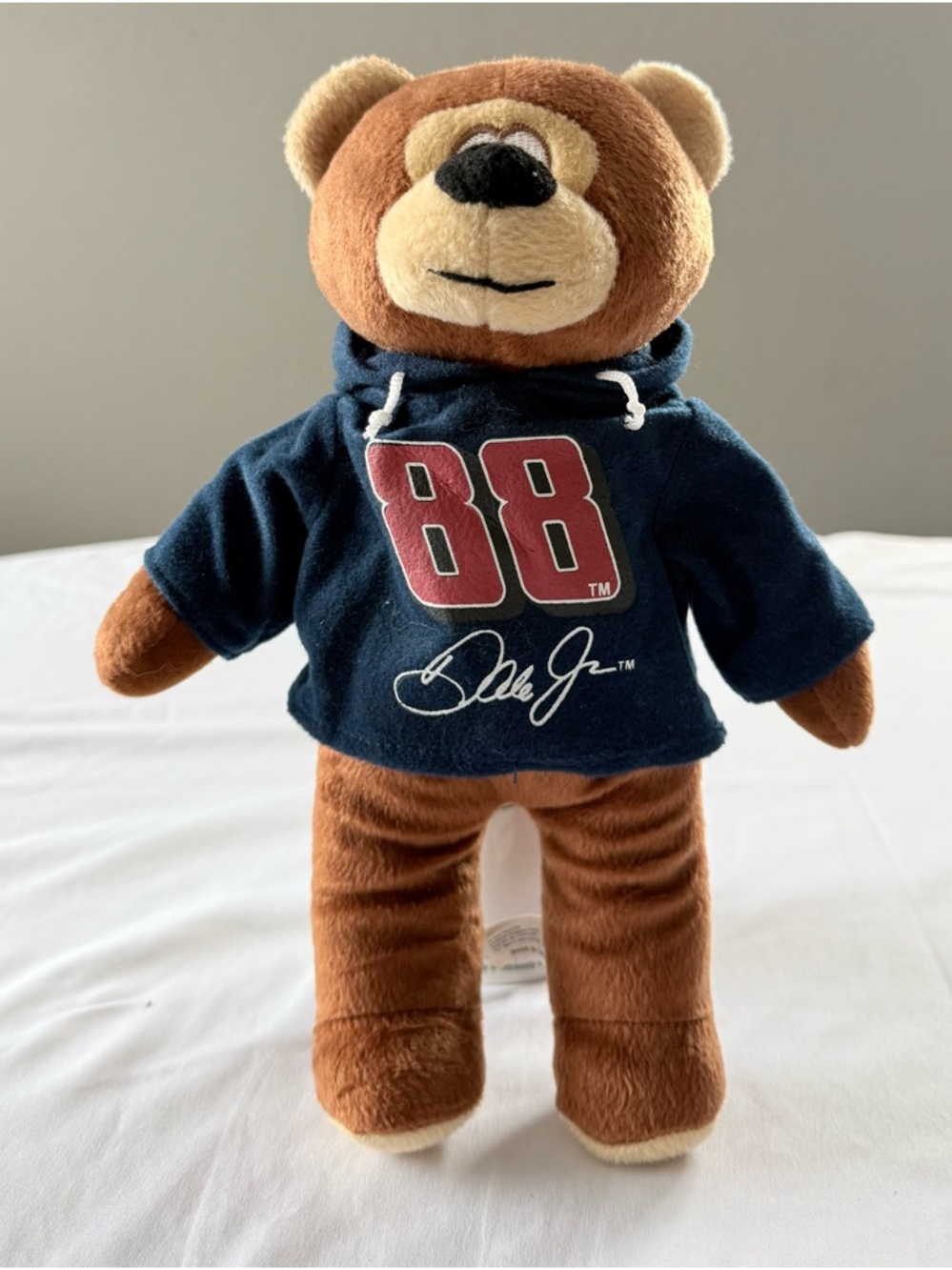 NASCAR Dale Earnhardt Jr. Plush Bear By The Toy Factory Blue Shirt With Hoodie